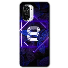 Xiaomi Redmi Mi 11I Dark Neon Yaprak S Harfi Baskılı Uyumlu Silikon Kılıf