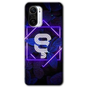 Xiaomi Redmi Mi 11I Dark Neon Yaprak S Harfi Baskılı Uyumlu Silikon Kılıf