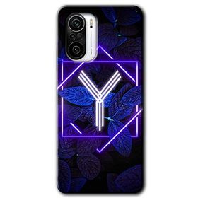 Xiaomi Redmi Mi 11I Dark Neon Yaprak Y Harfi Baskılı Uyumlu Silikon Kılıf