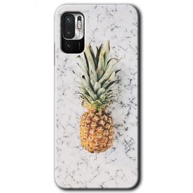 Xiaomi Redmi Note 10 5G Ananas Baskılı Uyumlu Silikon Kılıf