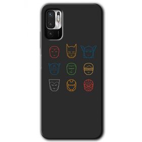 Xiaomi Redmi Note 10 5G Avengers Minimalism Baskılı Uyumlu Silikon Kılıf