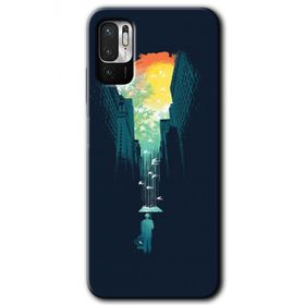 Xiaomi Redmi Note 10 5G City Bird Sky Baskılı Uyumlu Silikon Kılıf