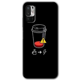 Xiaomi Redmi Note 10 5G Coffee Battery Baskılı Uyumlu Silikon Kılıf