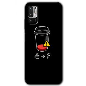 Xiaomi Redmi Note 10 5G Coffee Battery Baskılı Uyumlu Silikon Kılıf