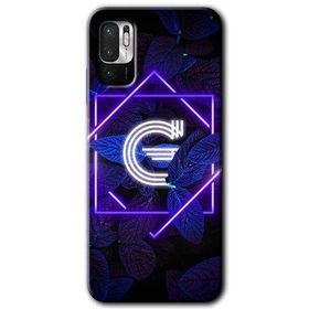 Xiaomi Redmi Note 10 5G Dark Neon Yaprak G Harfi Baskılı Uyumlu Silikon Kılıf