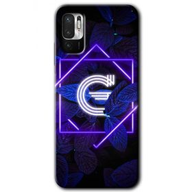 Xiaomi Redmi Note 10 5G Dark Neon Yaprak G Harfi Baskılı Uyumlu Silikon Kılıf