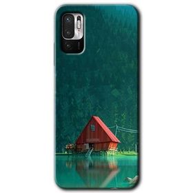 Xiaomi Redmi Note 10 5G House in Woods Baskılı Uyumlu Silikon Kılıf