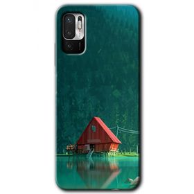 Xiaomi Redmi Note 10 5G House in Woods Baskılı Uyumlu Silikon Kılıf