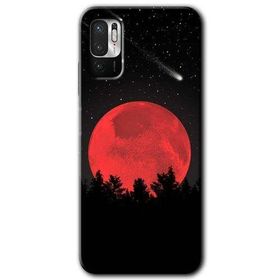 Xiaomi Redmi Note 10 5G Kanlı Ay Baskılı Uyumlu Silikon Kılıf