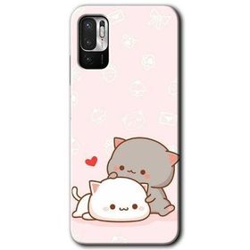 Xiaomi Redmi Note 10 5G Kedi Aşkı Baskılı Uyumlu Silikon Kılıf