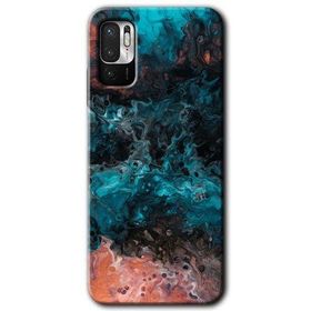 Xiaomi Redmi Note 10 5G Liquid Colorfull Baskılı Uyumlu Silikon Kılıf