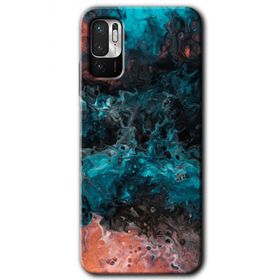 Xiaomi Redmi Note 10 5G Liquid Colorfull Baskılı Uyumlu Silikon Kılıf