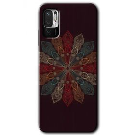 Xiaomi Redmi Note 10 5G Mandala Flower Wal Baskılı Uyumlu Silikon Kılıf