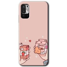 Xiaomi Redmi Note 10 5G Meyveli Süt Baskılı Uyumlu Silikon Kılıf
