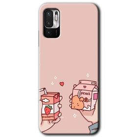 Xiaomi Redmi Note 10 5G Meyveli Süt Baskılı Uyumlu Silikon Kılıf