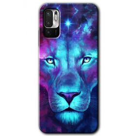 Xiaomi Redmi Note 10 5G Neon Lion Baskılı Uyumlu Silikon Kılıf