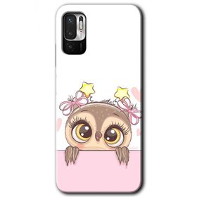 Xiaomi Redmi Note 10 5G Sevimli Baykuş Baskılı Uyumlu Silikon Kılıf