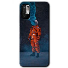 Xiaomi Redmi Note 10 5G Smoke Astronot Baskılı Uyumlu Silikon Kılıf