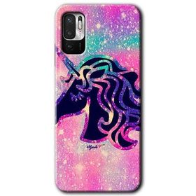 Xiaomi Redmi Note 10 5G Unicorn Kristal Baskılı Uyumlu Silikon Kılıf