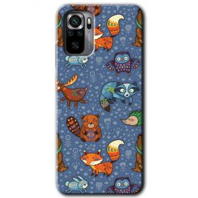Xiaomi Redmi Note 10 Animals Funny Baskılı Uyumlu Silikon Kılıf