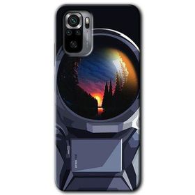 Xiaomi Redmi Note 10 Astronot Baskılı Uyumlu Silikon Kılıf