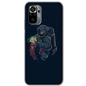 Xiaomi Redmi Note 10 Astronot Kıyafeti Baskılı Uyumlu Silikon Kılıf