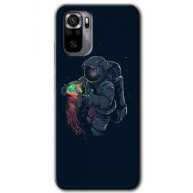 Xiaomi Redmi Note 10 Astronot Kıyafeti Baskılı Uyumlu Silikon Kılıf