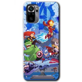 Xiaomi Redmi Note 10 Avengers Cartoon Baskılı Uyumlu Silikon Kılıf