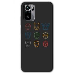 Xiaomi Redmi Note 10 Avengers Minimalism Baskılı Uyumlu Silikon Kılıf