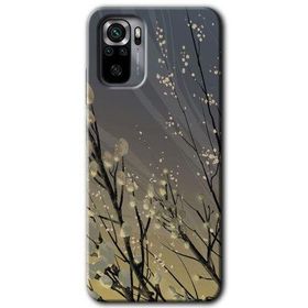 Xiaomi Redmi Note 10 Branches Flowers Baskılı Uyumlu Silikon Kılıf