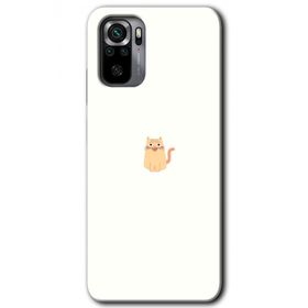 Xiaomi Redmi Note 10 Cat Minimalism Baskılı Uyumlu Silikon Kılıf
