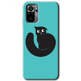 Xiaomi Redmi Note 10 Cat Vector Baskılı Uyumlu Silikon Kılıf