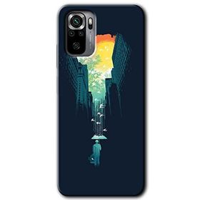 Xiaomi Redmi Note 10 City Bird Sky Baskılı Uyumlu Silikon Kılıf