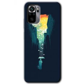 Xiaomi Redmi Note 10 City Bird Sky Baskılı Uyumlu Silikon Kılıf