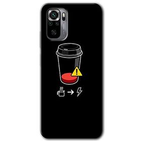 Xiaomi Redmi Note 10 Coffee Battery Baskılı Uyumlu Silikon Kılıf
