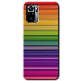 Xiaomi Redmi Note 10 Colorful Lines Baskılı Uyumlu Silikon Kılıf