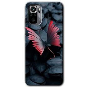 Xiaomi Redmi Note 10 Dark Butterfly Baskılı Uyumlu Silikon Kılıf