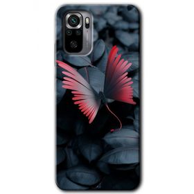 Xiaomi Redmi Note 10 Dark Butterfly Baskılı Uyumlu Silikon Kılıf