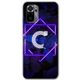Xiaomi Redmi Note 10 Dark Neon Yaprak Ç Harfi Baskılı Uyumlu Silikon Kılıf