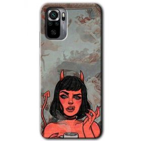 Xiaomi Redmi Note 10 Devil Girl Baskılı Uyumlu Silikon Kılıf
