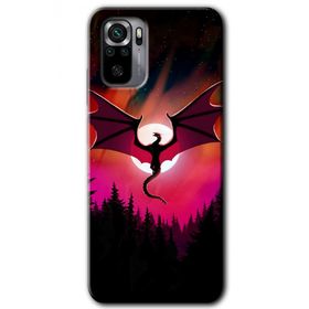 Xiaomi Redmi Note 10 Dragon Night Baskılı Uyumlu Silikon Kılıf