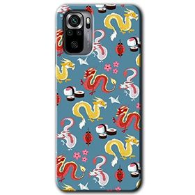 Xiaomi Redmi Note 10 Funky Dragon Baskılı Uyumlu Silikon Kılıf