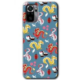 Xiaomi Redmi Note 10 Funky Dragon Baskılı Uyumlu Silikon Kılıf