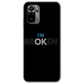 Xiaomi Redmi Note 10 Im Broken Baskılı Uyumlu Silikon Kılıf