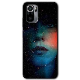 Xiaomi Redmi Note 10 Karanlık Kadın Baskılı Uyumlu Silikon Kılıf