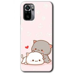 Xiaomi Redmi Note 10 Kedi Aşkı Baskılı Uyumlu Silikon Kılıf
