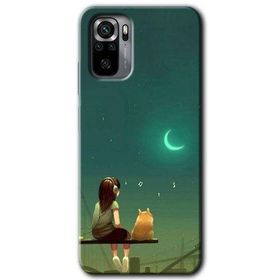 Xiaomi Redmi Note 10 Kedili Kız Baskılı Uyumlu Silikon Kılıf
