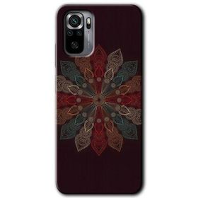 Xiaomi Redmi Note 10 Mandala Flower Wal Baskılı Uyumlu Silikon Kılıf