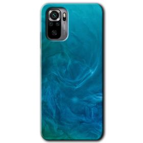 Xiaomi Redmi Note 10 Mavi Aura Baskılı Uyumlu Silikon Kılıf