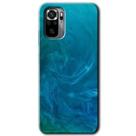 Xiaomi Redmi Note 10 Mavi Aura Baskılı Uyumlu Silikon Kılıf